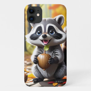 Niedlicher Kawaii-Stil Raccoon Herbsteinstellung Case-Mate iPhone Hülle