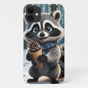 Niedlicher Kawaii-Stil Raccoon mit Pine-Creme-Kege Case-Mate iPhone Hülle