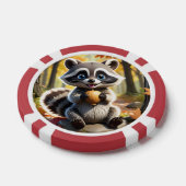 Niedlicher Kawaii-Stil Racoon mit Eichel Pokerchips (Einzeln)