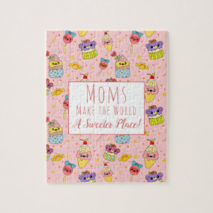 Niedlicher Kawaii Sweet Pattern Mothers Day Puzzle