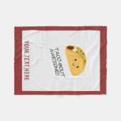 Niedlicher Kawaii Taco personalisierter Taco-Kampf Fleecedecke (Vorderseite (Horizontal))