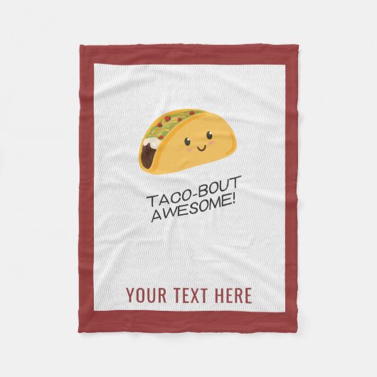 Niedlicher Kawaii Taco personalisierter Taco-Kampf Fleecedecke (Vorderseite)