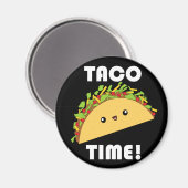Niedlicher Kawaii Taco Zeit! Magnet (Vorderseite/Rückseite)