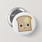 niedlicher Kawaii Toast Button (Vorne & Hinten)