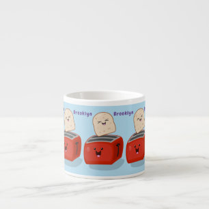 Niedlicher Kawaii-Toast und Cartoon für Rottoaster Espressotasse