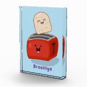 Niedlicher Kawaii-Toast und Cartoon für Rottoaster Fotoblock (Rechts)