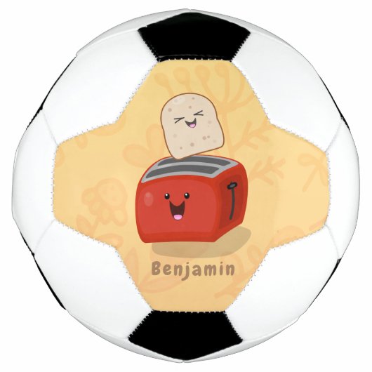 Niedlicher Kawaii-Toast und Cartoon für Rottoaster Fußball (Vorderseite)