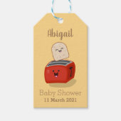 Niedlicher Kawaii-Toast und Cartoon für Rottoaster Geschenkanhänger (Vorderseite)