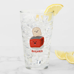 Niedlicher Kawaii-Toast und Cartoon für Rottoaster Glas