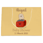 Niedlicher Kawaii-Toast und Cartoon für Rottoaster Große Geschenktüte (Vorderseite)