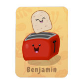 Niedlicher Kawaii-Toast und Cartoon für Rottoaster Magnet (Vertikal)