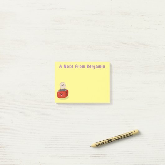 Niedlicher Kawaii-Toast und Cartoon für Rottoaster Post-it Klebezettel (Auf Schreibtisch)