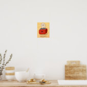 Niedlicher Kawaii-Toast und Cartoon für Rottoaster Poster (Küche)