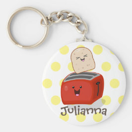 Niedlicher Kawaii-Toast und Cartoon für Rottoaster Schlüsselanhänger