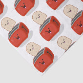 Niedlicher Kawaii-Toast und Cartoon für Rottoaster Seidenpapier (Ausschnitt)