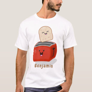 Niedlicher Kawaii-Toast und Cartoon für Rottoaster T-Shirt