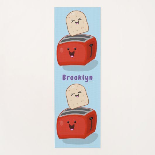 Niedlicher Kawaii-Toast und Cartoon für Rottoaster Yogamatte (Vorderseite)