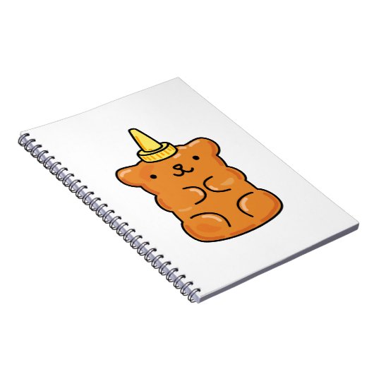 Niedlicher Kawaii Unicorn Gummibär Notizblock (Rechte Seite)