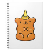 Niedlicher Kawaii Unicorn Gummibär Notizblock (Vorderseite)