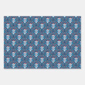 Niedlicher Kawaii Weihnachtsbär Mandala Art Deco Geschenkpapier Set (Vorderseite 3)