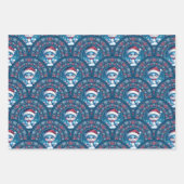 Niedlicher Kawaii Weihnachtsbär Mandala Art Deco Geschenkpapier Set (Vorderseite)