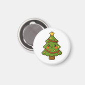 Niedlicher Kawaii Weihnachtsbaum Magnet (Vorderseite/Rückseite)