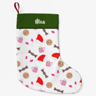 Niedlicher Kawaii Weihnachtsmuster Strumpf Kleiner Weihnachtsstrumpf