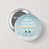 Niedlicher Kawaii Weihnachtsschneeflockekleiner Button (Vorne & Hinten)