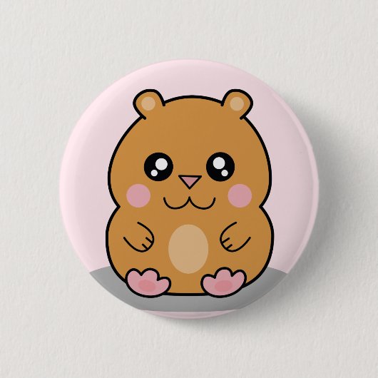 Niedlicher Kawaii zwergartiger Button (Vorderseite)