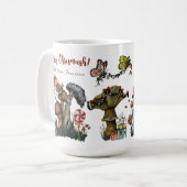 Niedlicher Kern Frohe Weihnachts Pilz Lover Kaffeetasse (Vorderseite Links)