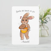 Niedlicher Kernbrenner Dankeskarte (Stehend Vorderseite)