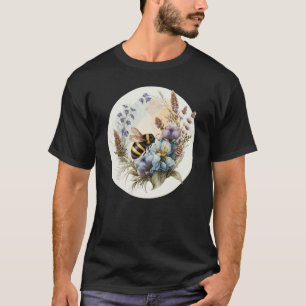 Niedlicher Kernpunkt Botanische Wildblume T-Shirt