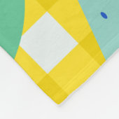 Niedlicher Kernpunkt Vintag Wassermelone Gelb Kari Fleecedecke (Ecke)