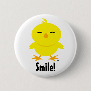 Niedlicher Kick-Smile-Button Button