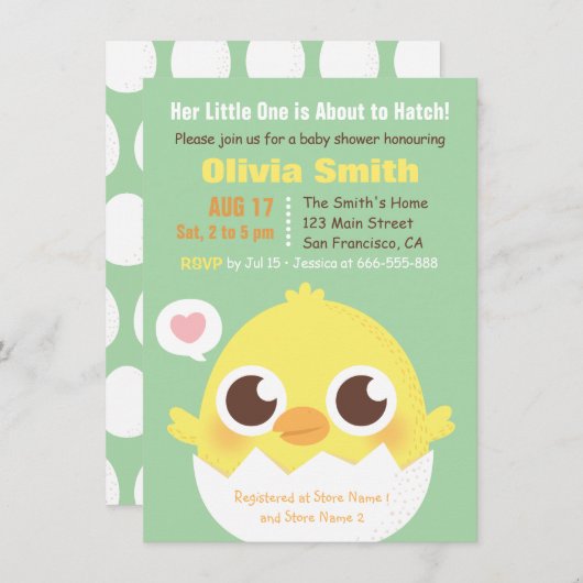 Niedlicher Kick über die Kinderdusche Einladungen (Vorne/Hinten)