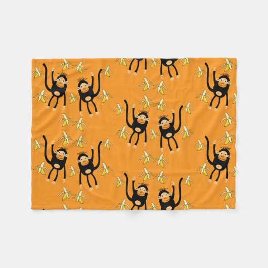 Niedlicher Kid Monkey Fleecedecke (Vorderseite (Horizontal))