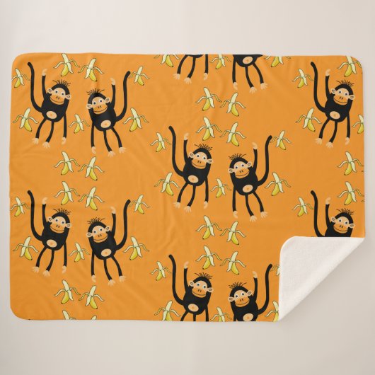Niedlicher Kid Monkey Sherpadecke (Vorderseite (Horizontal))