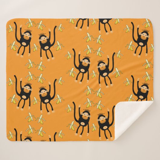 Niedlicher Kid Monkey Sherpadecke (Vorderseite (Horizontal))