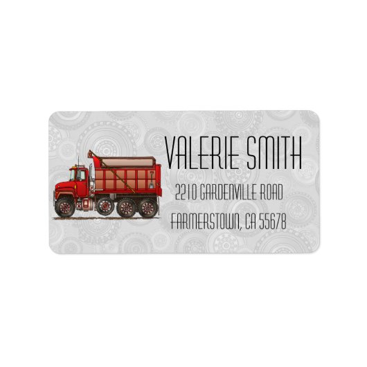 Niedlicher Kies-Dump Adressaufkleber