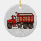 Niedlicher Kies-Kipper Keramik Ornament (Hinten)