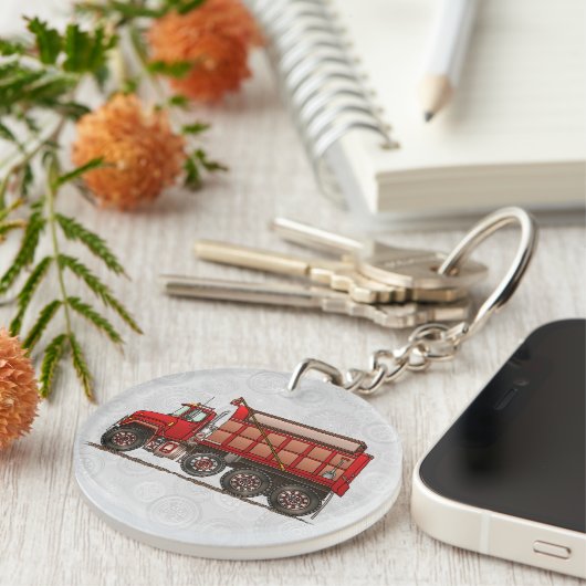 Niedlicher Kies-Kipper Schlüsselanhänger (Vorderseite rechts)