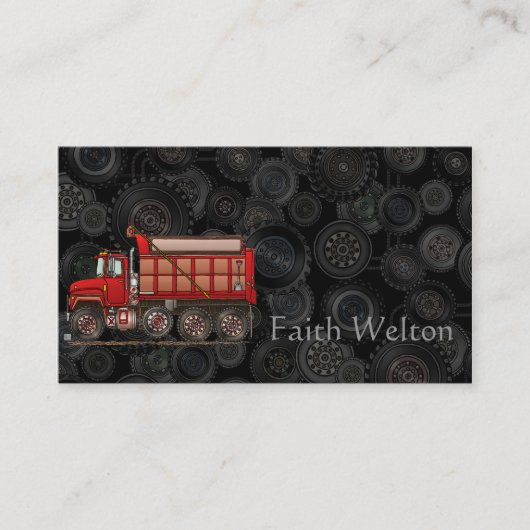 Niedlicher Kies-Kipper Visitenkarte (Vorderseite)