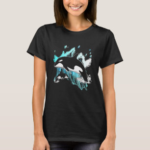 Niedlicher Killer Whale Ocean Ideal zum Wandern T-Shirt