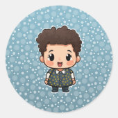 Niedlicher Kinderaufkleber Runder Aufkleber (Vorderseite)