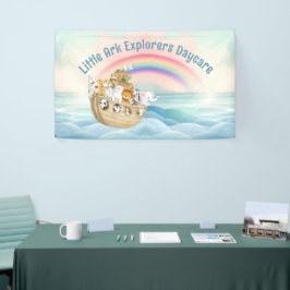 Niedlicher Kinderbetreuungsdienst Noah's Ark Banner