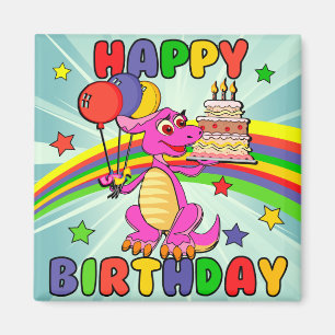 Niedlicher Kinderdinosauriergeburtstag Magnet