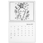 Niedlicher Kinderfarbkalender Kalender (Feb 2027)