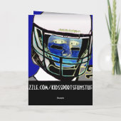 Niedlicher Kinderfußball-personalisierte Karte (Rückseite)