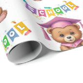 Niedlicher Kindergarten Abschluss Einladung Geschenkpapier (Rolleneckpunkt)