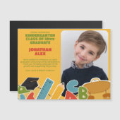 Niedlicher Kindergarten Abschluss Magnetometerankü Magnetkarte (Vorne/Hinten)